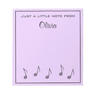Notes de musique personnalisées Bloc-notes Lavande