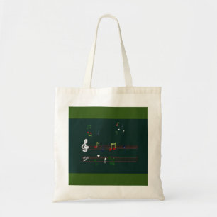 Notes de musique Sac fourre-tout vert