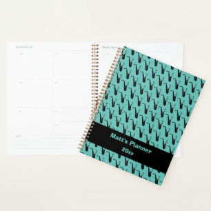 Notes de musique saxophone Turquoise personnalisé