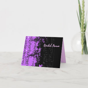 Notes de musique Stars Bar Mitzvah carte de remerc