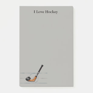 Notes de post-it "10x6"" aime hockey" d'amusement