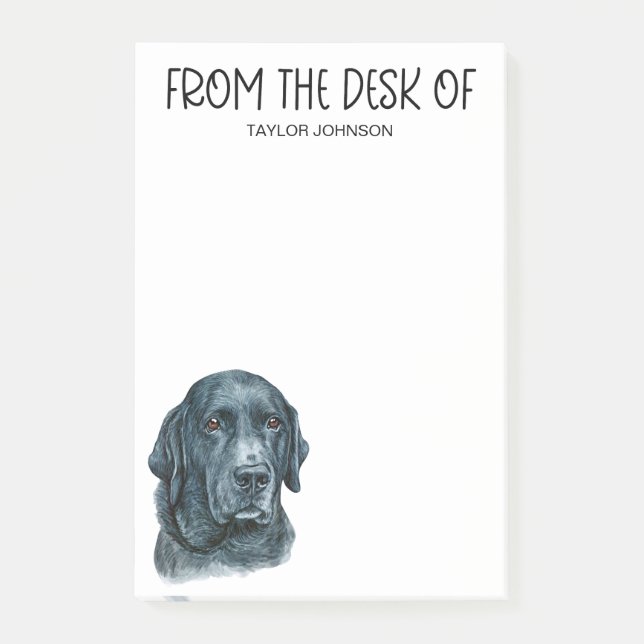 Notes de post-it Black Lab Lover (Devant)