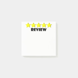 notes de post-it cinq étoiles d'examen