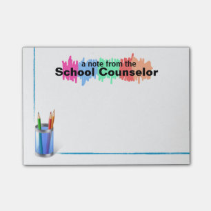 Notes de post-it colorées de conseiller d'école