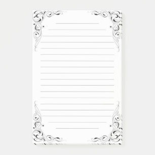 Notes de post-it dans un style très fleuri