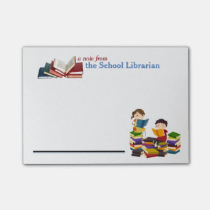Notes de post-it de bibliothécaire d'école