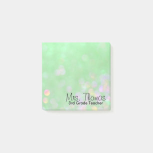 Notes de post-it de Bokeh (vert)