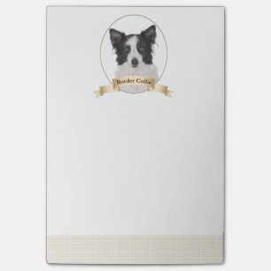 Notes de post-it de border collie