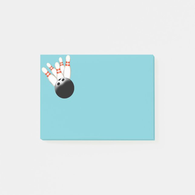 Notes de post-it de bowling (Devant)