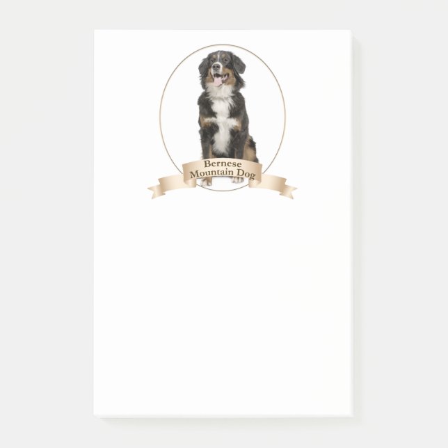 Notes de post-it de chien de Bernese Mt. (Devant)