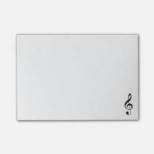 Notes de post-it de clef triple