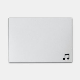 Notes de post-it de note de musique