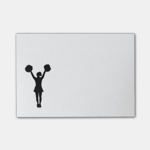 Notes de post-it de pom-pom girl