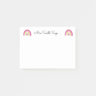Notes de post-it de pomme de professeur