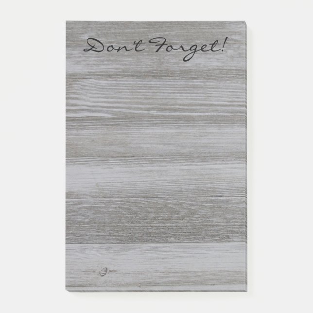 Notes de post-it en bois rustiques (Devant)