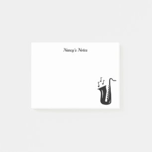 Notes de post-it faites sur commande de saxophone