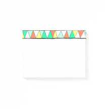 Notes de post-it jaunes de corail turquoises de