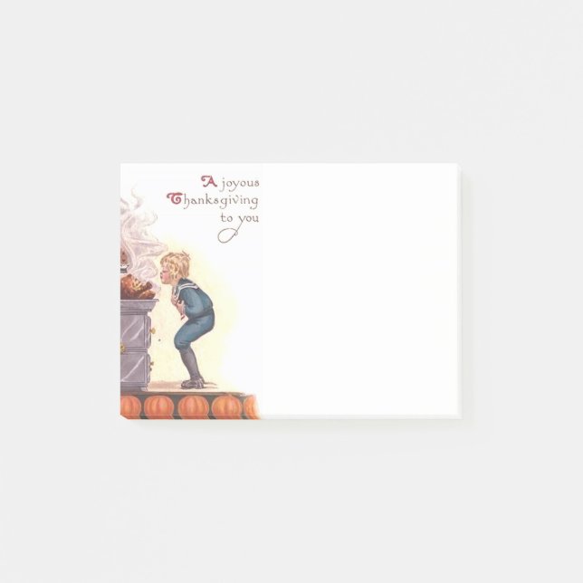 Notes de post-it joyeuses de thanksgiving (Devant)