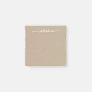 Notes de post-it minimalistes modernes Kraft