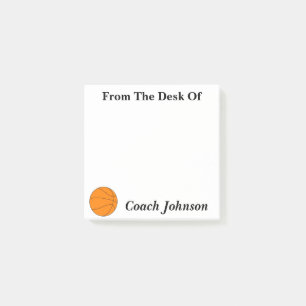 Notes de post-it orientées de basket-ball