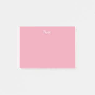 Notes de post-it personnalisées de rose rose