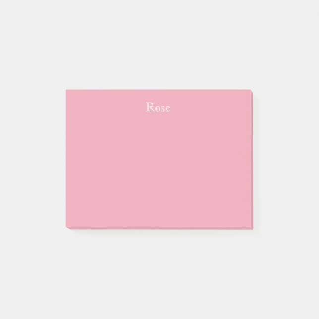 Notes de post-it personnalisées de rose rose (Devant)