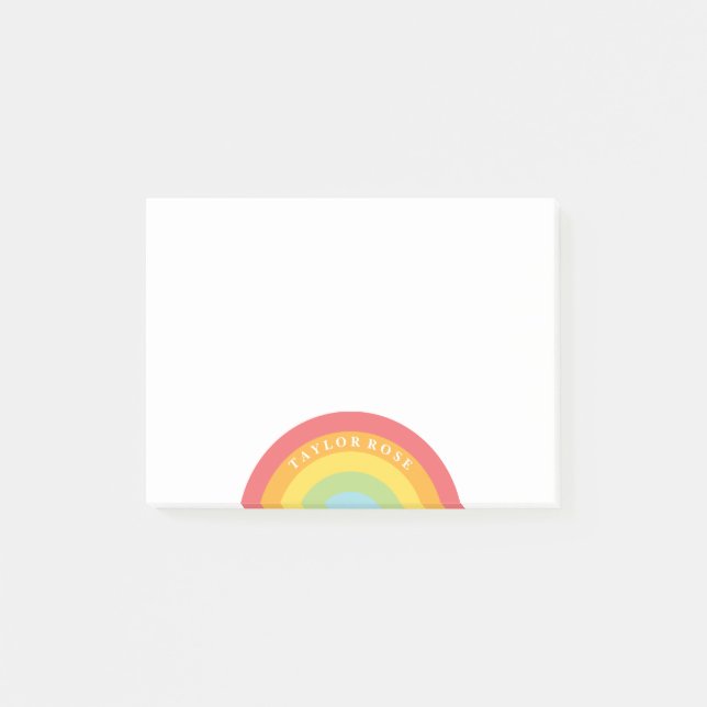 Notes de post-it personnalisées par arc-en-ciel (Devant)