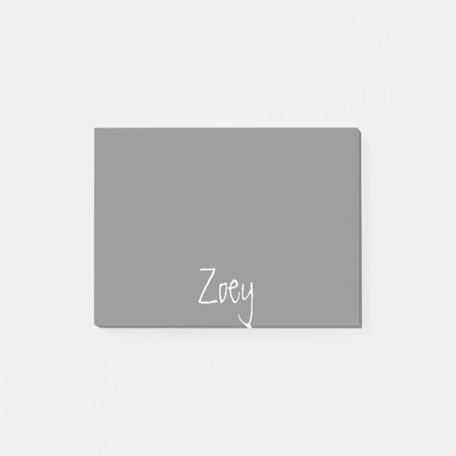 Notes de post-it personnalisées par gris (Devant)