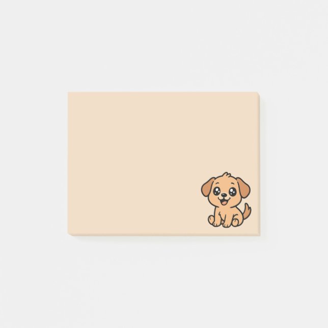 Notes de post-it pour chien de dessin mignon (Devant)