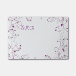 Notes de post-it pourpres de remous