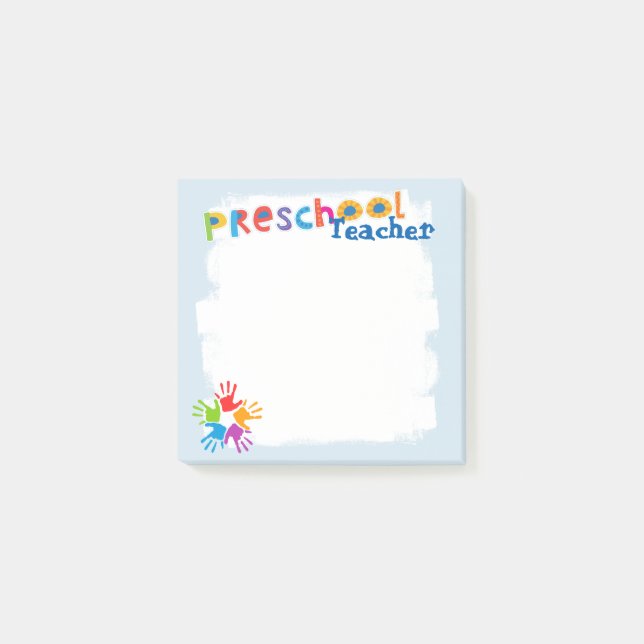 Notes de post-it préscolaires de professeur (Devant)