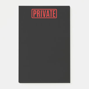 Notes de post-it privées en noir