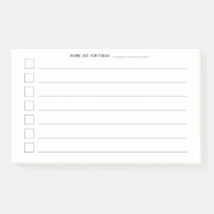 Notes de post-it quotidiennes de la feuille 10x6