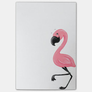 Notes de post-it roses de Flamant rose