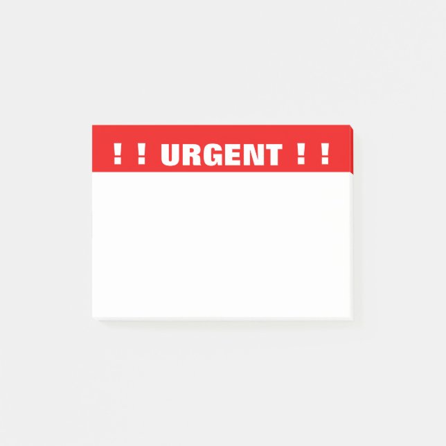 Notes de post-it "urgentes" prioritaire (Devant)