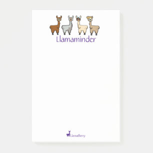 Notes du billet Cute Llama Post-It