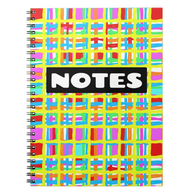 "NOTES" Farbiges Notebook/Journal Notizblock (Vorderseite)