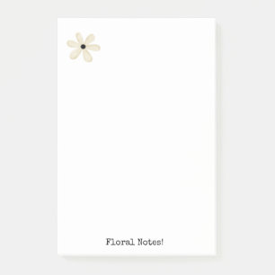 Notes Floral Beige Post-it Klebezettel