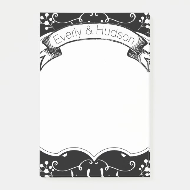Notes florales russes personnalisées Post-it® (Devant)