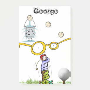 Notes Golfer Post-it Klebezettel