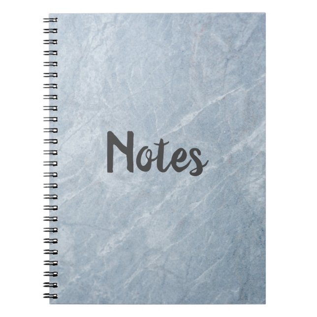 Notes Gray Marble Effect Notebook Notizblock (Vorderseite)