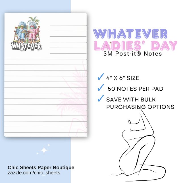 Notes lignées WHATEVER Ladies Day 3M Post-it® (Créateur téléchargé)