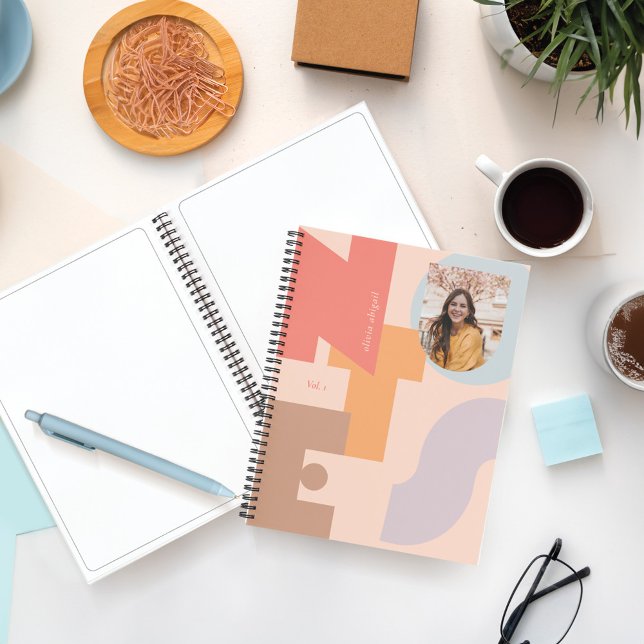 Notes Modern Bold Letters Personalisiert Name Foto Notizbuch (Notes Modern Bold Letters Personalized Name Photo Notebook)