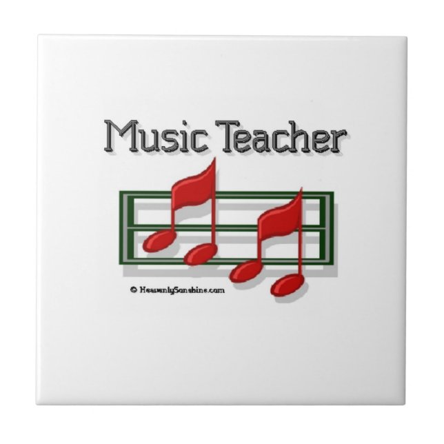 Notes Music Teacher Fliese (Vorderseite)