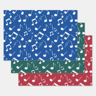 Notes musicales blanches Jeux de papier d'envelopp