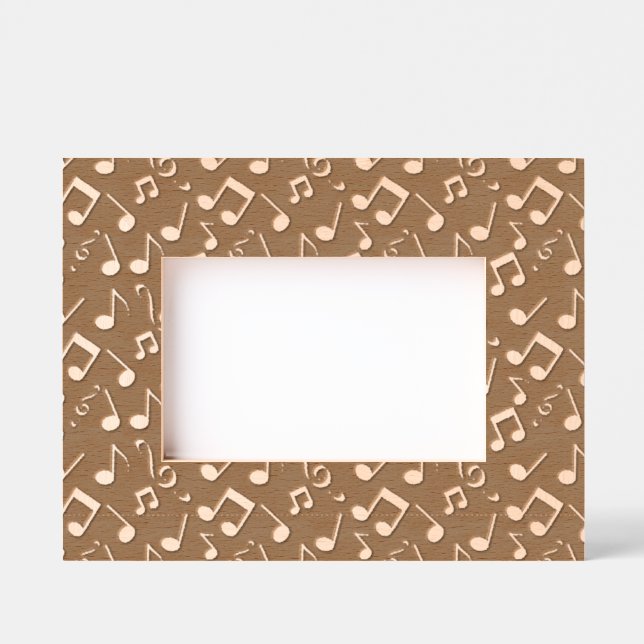 Notes musicales Cadre photo gravé au laser (Recto)