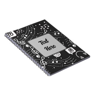 Notes musicales Carnet spiral Doodle - Parfait pou