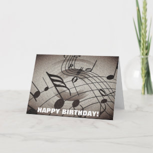 Notes musicales Carte de voeux d'anniversaire