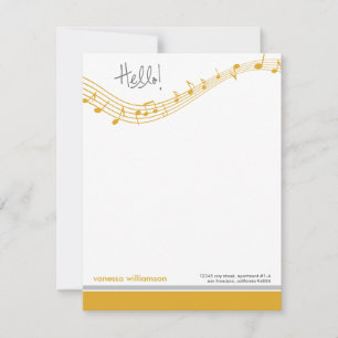 Notes musicales Cartes à notes plates personnalisé