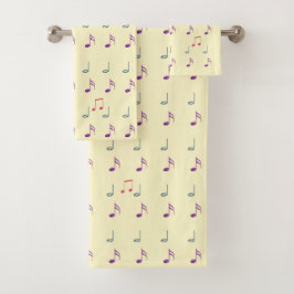 Notes musicales - Chiffon citron